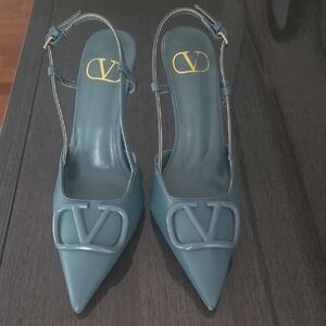 Valentino Blue Slingback Heels